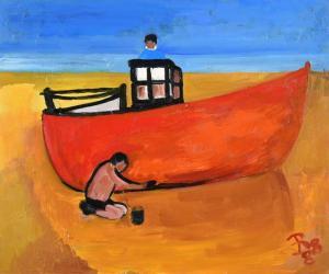 BELL Eileen 1907-2005,Working on Boat,1988,Tennant's GB 2021-03-06