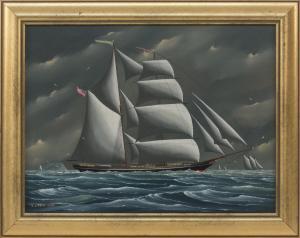 BELL John Christopher 1841-1892,The sailing yacht Selina,19th,Eldred's US 2018-09-21