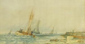 BELL John D 1865-1910,Fishing Boats off the Coast,1875,David Duggleby Limited GB 2020-03-06