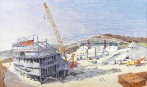 BELL Julian 1952,Falmer Stadium under construction,Tooveys Auction GB 2023-09-06