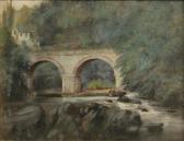 BELL Mona Hopton 1800-1900,The Bridge at Belloyn in Llangollen,1867,Dreweatt-Neate GB 2007-05-14