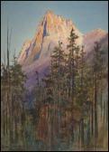 BELL SMITH Frederic Marlett 1846-1923,Sunset on Mt. Carrol, Rogers Pass, BC,1889,Heffel 2006-11-24