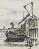 BELL Tony 1900-1900,Workers at the Dock,1965,Clars Auction Gallery US 2014-07-12