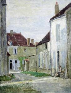 BELL Vanessa 1879-1961,Figures seated beside French town houses,Gorringes GB 2009-09-02