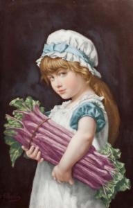 Bella E,Young girl wearing a white bonnet and dress with p,19th/20th Century,Rosebery's 2018-03-22