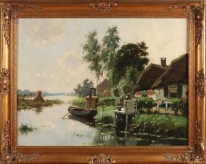 BELLAARD Henk 1896-1975,Dutch farm near a river,Twents Veilinghuis NL 2020-10-22