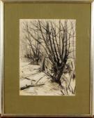 BELLAARD Henk 1896-1975,Willow in the snow,Twents Veilinghuis NL 2013-04-19
