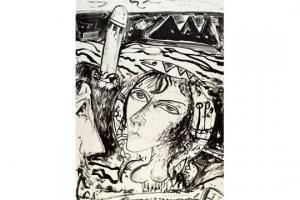 BELLAMY John Haley 1836-1914,Female nude in an abstract landscape,David Lay GB 2015-08-06