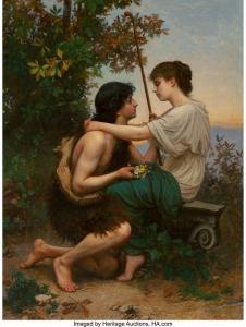 BELLANGER Camille 1853-1923,Daphnis and Chloe,1893,Heritage US 2020-05-29