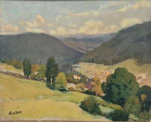 BELLE Marcel 1871-1948,Village dans une vallée,Rossini FR 2023-04-13