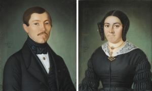 BELLEGARDE 1800-1900,Gentiluomo e gentildonna,1842,Il Ponte Casa D'aste Srl IT 2017-10-24