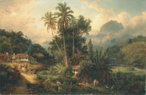 BELLERMANN Ferdinand Konrad 1814-1889,Hacienda de San Esteban de Puerto Cabello Ven,1847,Christie's 2001-09-26
