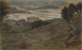 BELLET DU POISAT Joseph Alfred,A Landscape with Rolling Hills,1859,Swann Galleries 2019-11-05