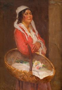BELLET Pierre Auguste 1865-1924,Flower Girl,1865,Artmark RO 2024-03-20