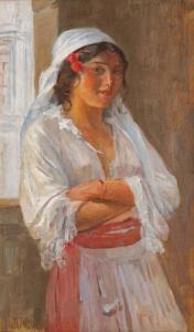 BELLET Pierre Auguste 1865-1924,Peasant Woman,Artmark RO 2023-06-19