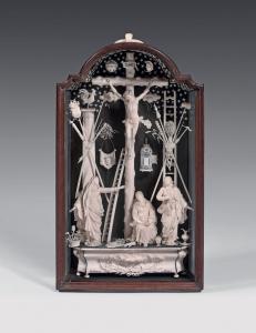 BELLETESTE Jean Antoine 1700-1700,Retable de dévotion figurant la Crucifixion,De Maigret 2022-06-17