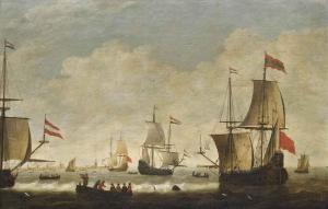 BELLEVOIS Jacob Adriaensz,The Dutch fleet getting underway from their anchor,Christie's 2014-06-05