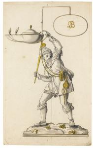 BELLI Giovacchino 1756-1822,DESIGN FOR AN OIL LAMP, AFTER GIAMBOLOGNA'S BIRD C,Sotheby's 2015-12-10