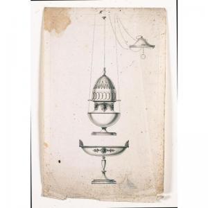 BELLI Giovacchino 1756-1822,gruppo di disegni per argenti: tre lampade, un cal,Sotheby's 2004-06-22