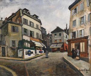 BELLIARD Adolph,La rue Norvins à Montmartre,1934,Art Richelieu FR 2018-03-10
