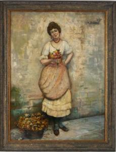 BELLINI Vittorio 1936,Italian Flower Girl,California Auctioneers US 2017-01-29
