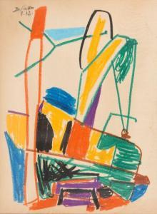 bellissen jean 1936-2004,Composition abstraite,1972,Damien Leclere FR 2018-10-27