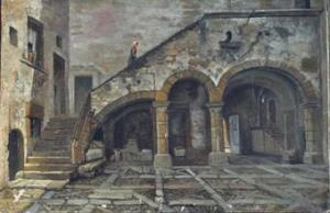 BELLITTI L,Corte a Trapani,1888,Vincent Casa d'Aste IT 2020-03-04