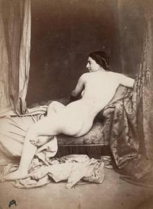 BELLOC Auguste 1800-1867,Nu à la méridienne,1855,Galerie Bassenge DE 2023-12-06