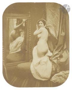 BELLOC Auguste 1800-1867,Nu au miroir,c.1855,Ader FR 2021-11-13