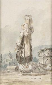 BELLOC Jean Hilaire 1786-1866,Porteuse d\’eau,Osenat FR 2020-10-25