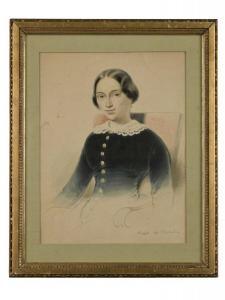 BELLOLI Andrei 1821-1881,Portrait d'Alexandra Egorovna Makovskaïa,1862,Eric Caudron FR 2023-03-31