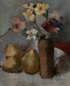 BELLONI Serge 1925-2005,Vase de fleurs et poires,Art Richelieu FR 2024-04-16