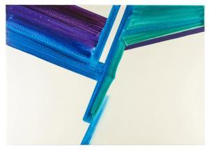 Belloni Tom,Abstract with green, blue and purple on a white g,1973,John Moran Auctioneers 2018-03-12