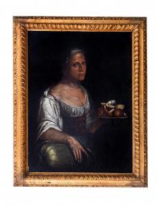 BELLOTTI Pietro 1725-1815,Fantesca che porge un piatto di funghi,Gliubich Casa d'Aste IT 2023-07-06