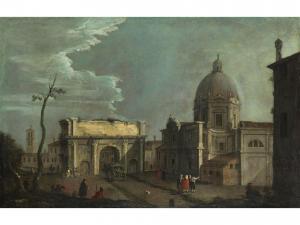 BELLOTTO Bernardo 1721-1780,L\’ARCO DI SETTIMO SEVERO (TRIUMPHBOGEN DES SEPTIM,Hampel DE 2023-09-28