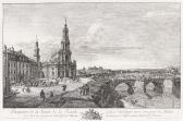 BELLOTTO Bernardo,Perspective de la Façade de la Roïale Eglise Catol,1748,Swann Galleries 2021-05-06