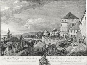 BELLOTTO Bernardo,Vue des remparts de Sonnenstein, près de Pirna,1760,Galerie Bassenge 2023-06-07