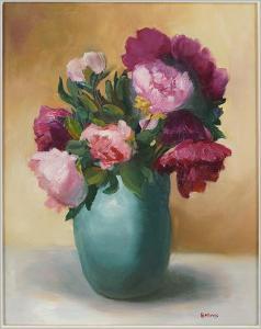 BELLOWS JAYNE 1954,Still Life with Flowers in Blue Vase,Susanin's US 2019-09-20