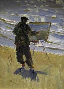 belmasov Boris Petrovich 1940-2016,Painting on the Beach,Whyte's IE 2009-12-07