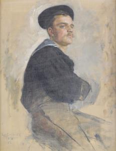 BELMONTE Leo 1875-1907,Sjöman,1898,Stockholms Auktionsverket SE 2009-11-25