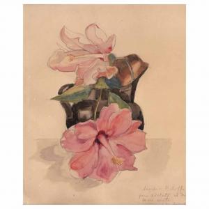 BELOFF Angelina 1886-1969,Tarro con dos tulipanes,Morton Subastas MX 2023-06-29