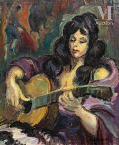 BELOOUSSOVITCH Boris 1886-1987,Femme à la guitare,Millon & Associés FR 2022-02-15