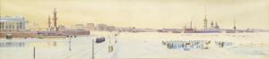 BELOUSOV Fedor Vasilevic 1885-1939,View of Saint Petersburg in winter,Galerie Koller CH 2023-03-31