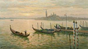 BELSKY Vladimir Mikhailovitch 1949,a view of Venice with figures by gondoliers ,John Nicholson 2021-12-22