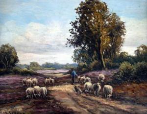 BELTMAN C.H 1800-1900,SHEEP GRAZING,Ritchie's CA 2013-04-08