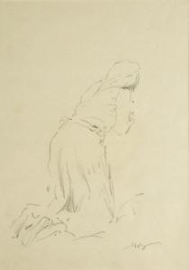BELTRAME Achille 1871-1945,Bozzetto per donna inginocchiata,Capitolium Art Casa d'Aste IT 2018-06-13