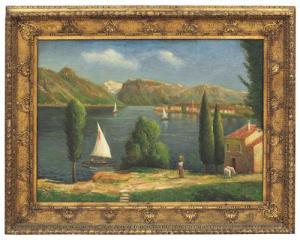 BELTRAMI Mario 1902-1987,Paesaggio con lago,1937,Meeting Art IT 2015-10-25