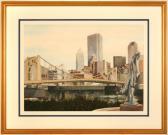 BELTRAN VICTOR,View of downtown Pittsburgh from North Shore River,Dargate Auction Gallery 2009-08-07