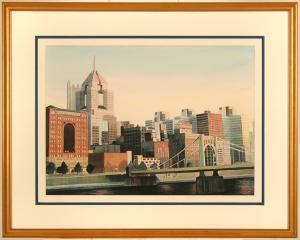 BELTRAN VICTOR,View of downtown Pittsburgh from North Shore betwe,Dargate Auction Gallery 2009-08-07