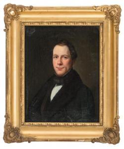 BELTZ HENRI 1802-1869,Bildnis eines Herrn in grünem Gehrock mit dunklem ,1843,Nagel DE 2018-07-04